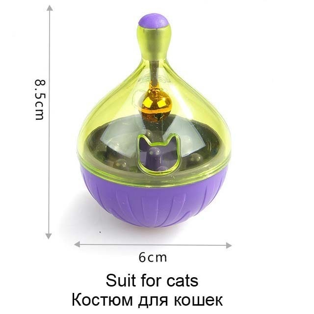 Interactive Dog Cat Food Treat Ball Bowl Toy Shaking Leakage Food Container