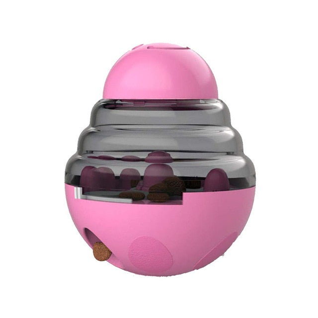 Interactive Dog Cat Food Treat Ball Bowl Toy Shaking Leakage Food Container