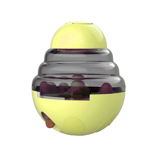 Interactive Dog Cat Food Treat Ball Bowl Toy Shaking Leakage Food Container