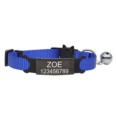 Personalized ID Free Engraving Cat Collar Safety Breakaway & Small Dog
