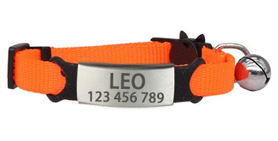 Personalized ID Free Engraving Cat Collar Safety Breakaway & Small Dog