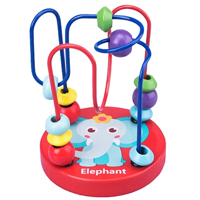 Boy Girls Montessori Wooden Toys Circles Bead Wire Maze Roller Coaster Puzzles toddler educational toys
