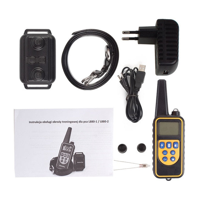800m Electric Dog Training Collar Pet Remote Control Waterproof Rechargeable with LCD Display for All Size Shock Vibration Sound