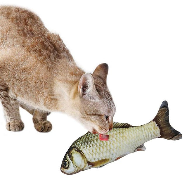 Pet Soft Plush 3D Fish Shape Cat Toy Interactive
