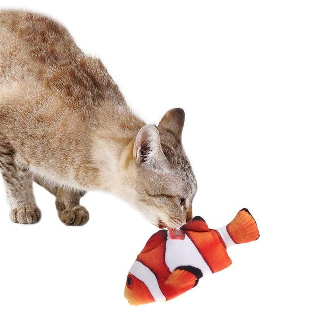 Pet Soft Plush 3D Fish Shape Cat Toy Interactive