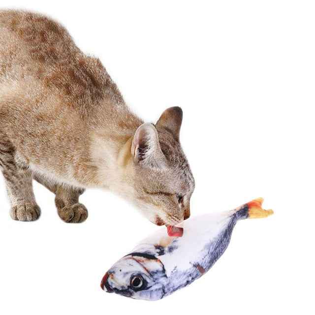 Pet Soft Plush 3D Fish Shape Cat Toy Interactive