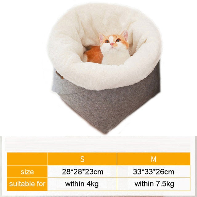 Pet Bed Warming House Soft Material Sleeping Bag Pet Cushion Kennel