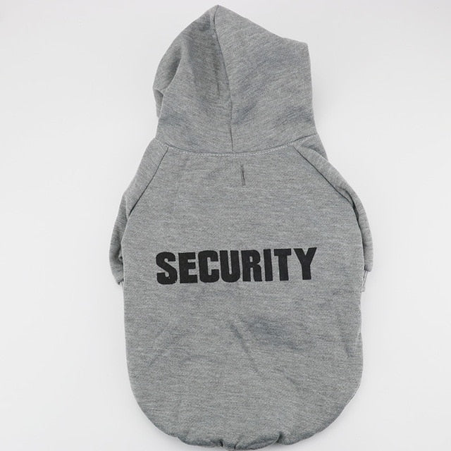 Security Cat Clothes Pet Cat Jacket Hoodies Outfit Warm Pet Clothing