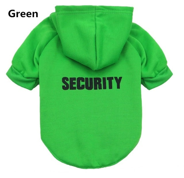 Security Cat Clothes Pet Cat Jacket Hoodies Outfit Warm Pet Clothing