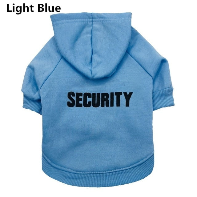 Security Cat Clothes Pet Cat Jacket Hoodies Outfit Warm Pet Clothing