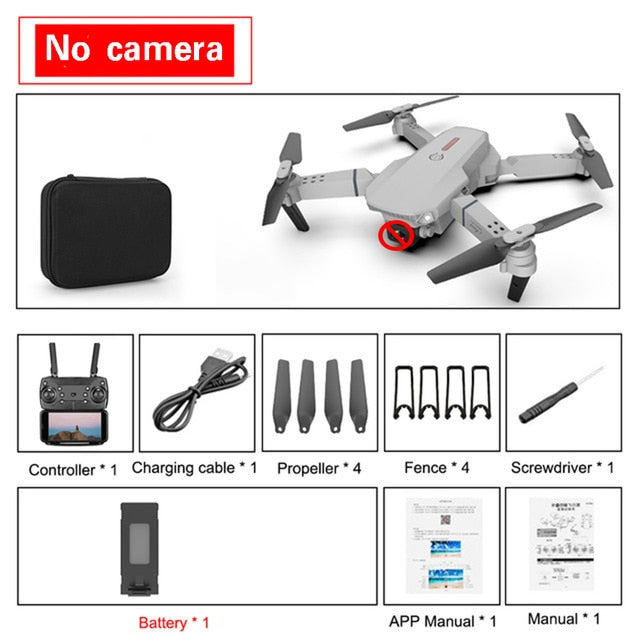 SHAREFUNBAY E88 pro drone 4k HD dual camera visual positioning 1080P WiFi