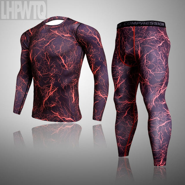 Men's Thermal Underwear Camouflage Long Johns Set