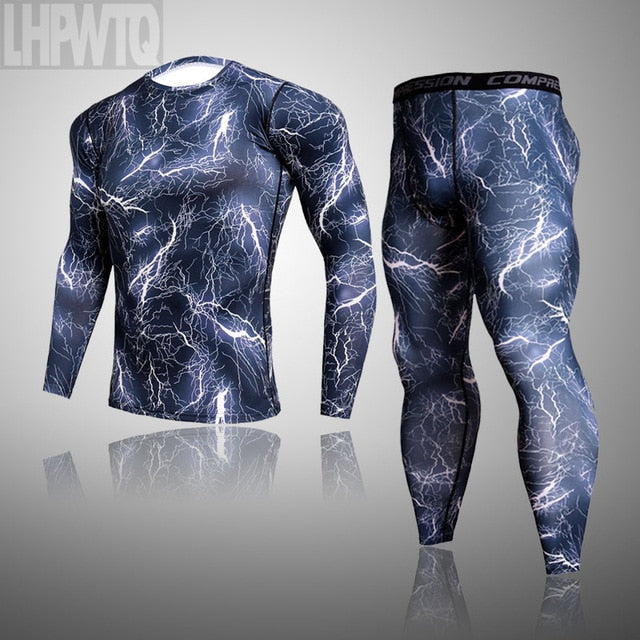 Men's Thermal Underwear Camouflage Long Johns Set