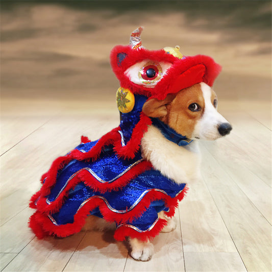 Funny Dog Clothes New Year's Pet Chinese Costume Dragon