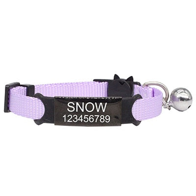 Personalized ID Free Engraving Cat Collar Safety Breakaway & Small Dog