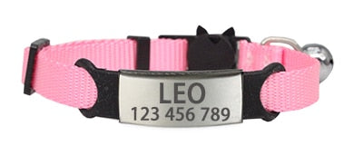 Personalized ID Free Engraving Cat Collar Safety Breakaway & Small Dog