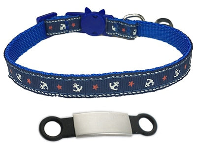 Personalized ID Free Engraving Cat Collar Safety Breakaway & Small Dog