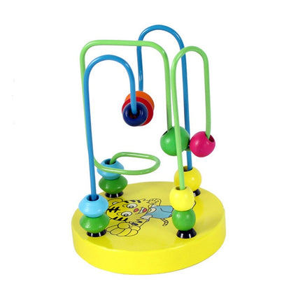Boy Girls Montessori Wooden Toys Circles Bead Wire Maze Roller Coaster Puzzles toddler educational toys