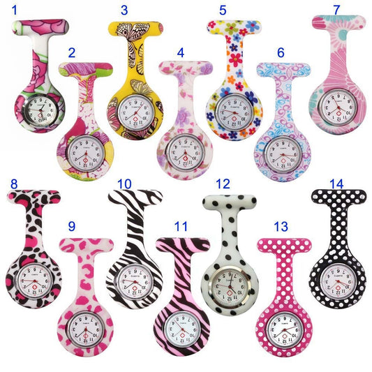 Nurse Watches Printed Style Clip-on