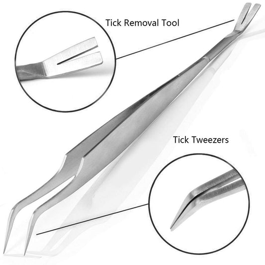 Steel Tick Tweezers