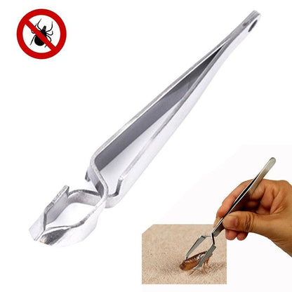Stainless Steel Pet Tick Pet Flea Tweezers Double Head