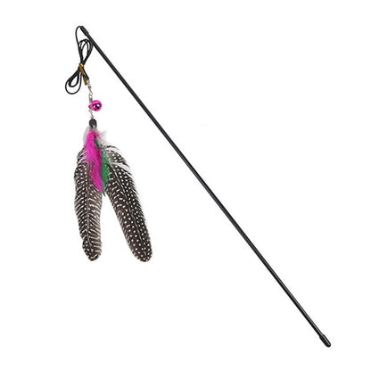 Random Color Plastic Cat Toys Feather Funny Cat Mice Shape