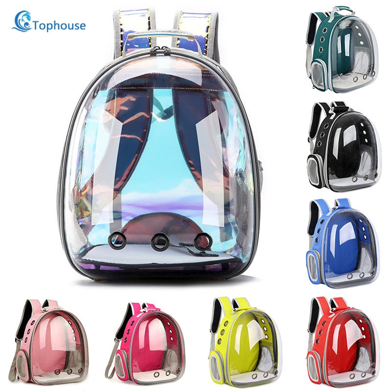 Cat bag Breathable Portable Pet Carrier backpack for cat and dog Transparent