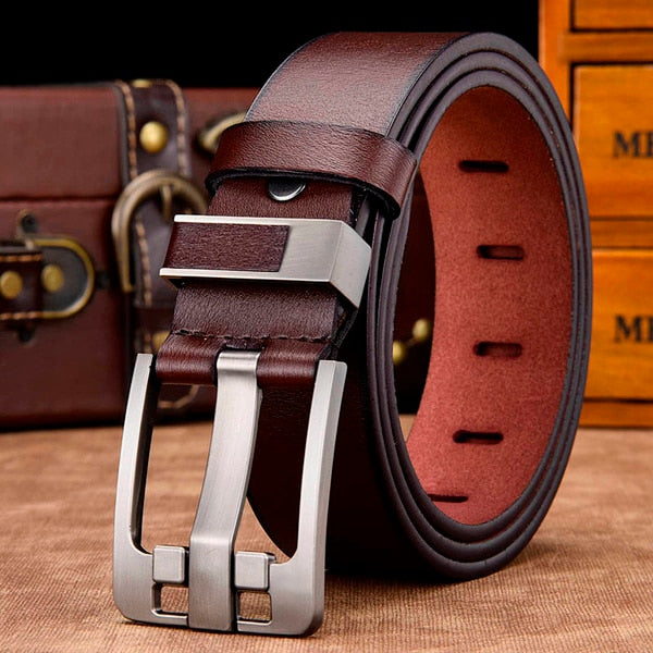 [DWTS]men belt male high quality genuine leather fancy vintage