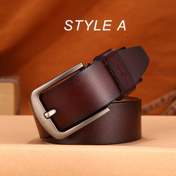 [DWTS]men belt male high quality genuine leather fancy vintage