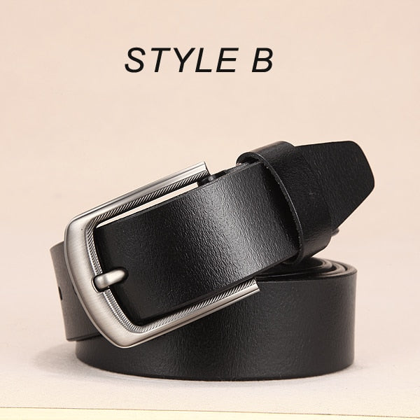 [DWTS]men belt male high quality genuine leather fancy vintage