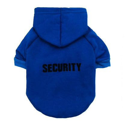 Security Cat Clothes Pet Cat  Jacket Hoodies Outfit Warm Pet Clothing
