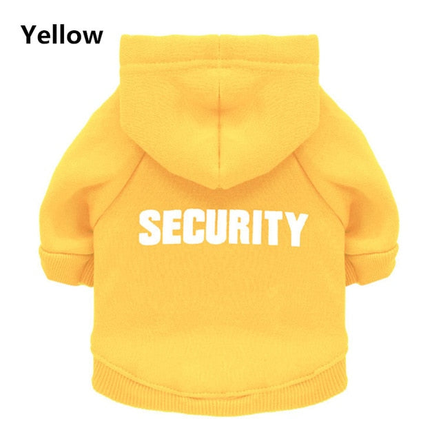 Security Cat Clothes Pet Cat  Jacket Hoodies Outfit Warm Pet Clothing