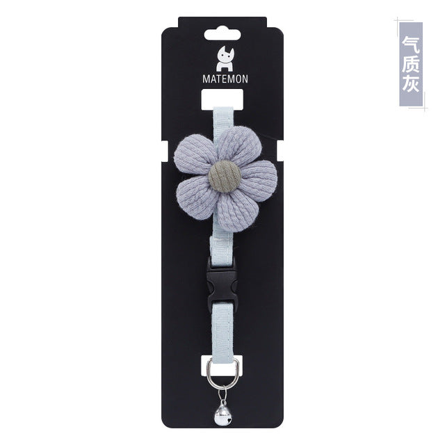 Flower Cat Collar with Bell