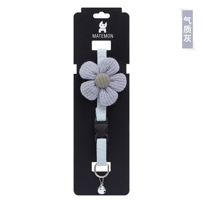 Flower Cat Collar with Bell