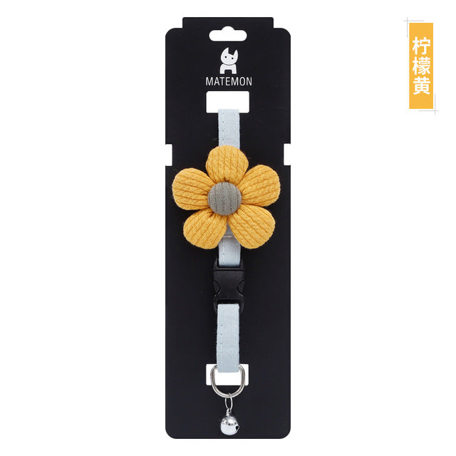 Flower Cat Collar with Bell