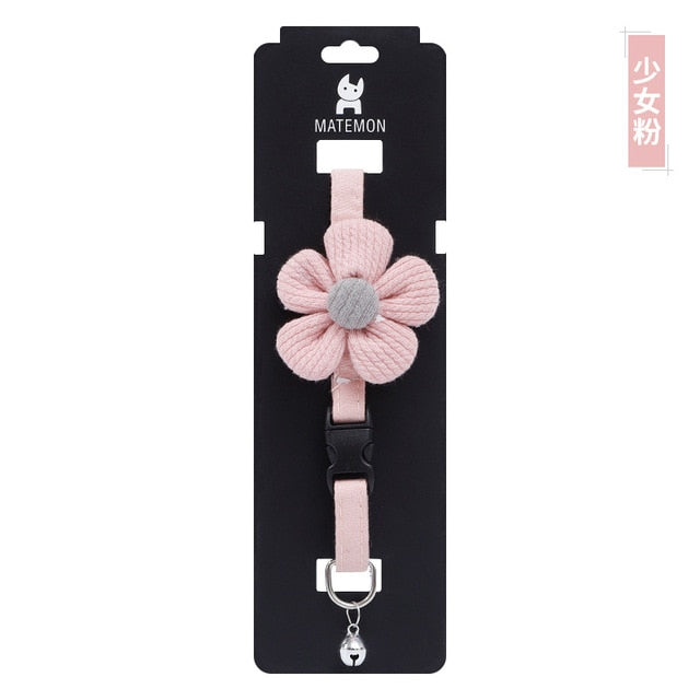 Flower Cat Collar with Bell