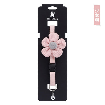 Flower Cat Collar with Bell