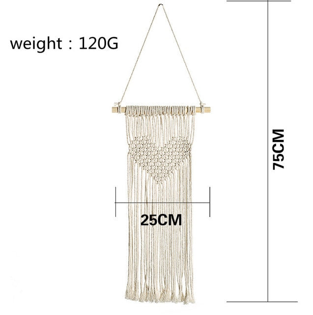 Nordic Star Moon Macrame Dream Catcher Boho Room Decor