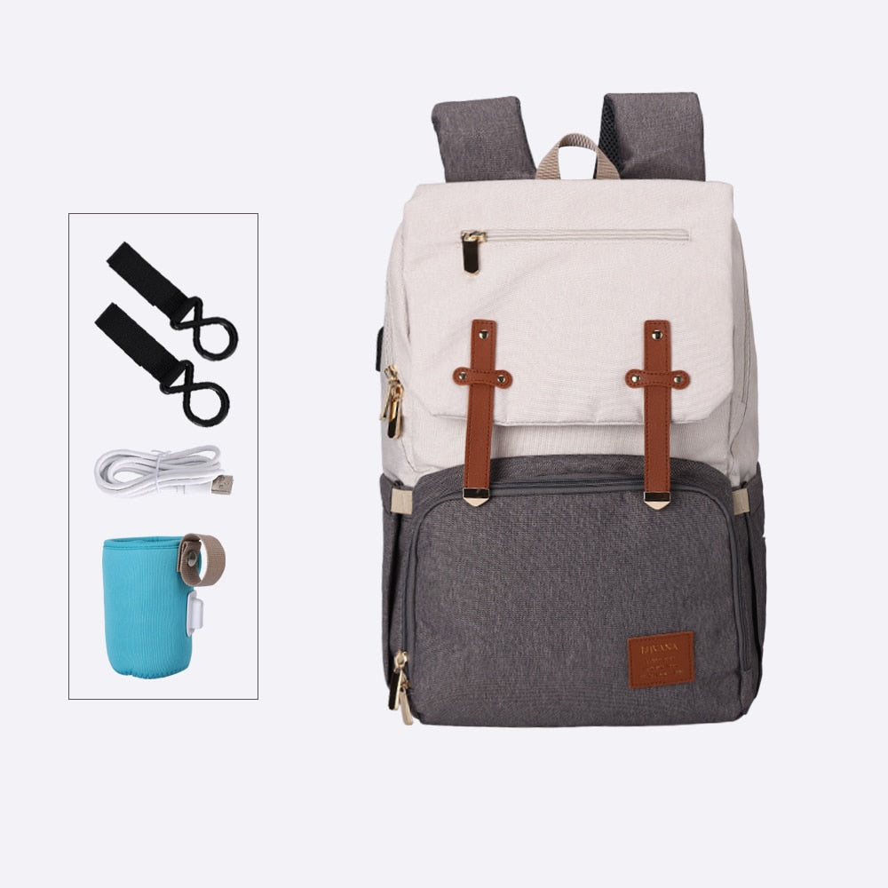 Baby Diaper Backpack with USB Charger