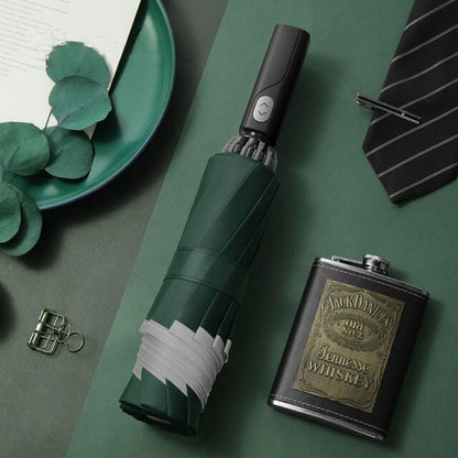 Windproof Automatic Inverted Umbrella with Reflective Stripe