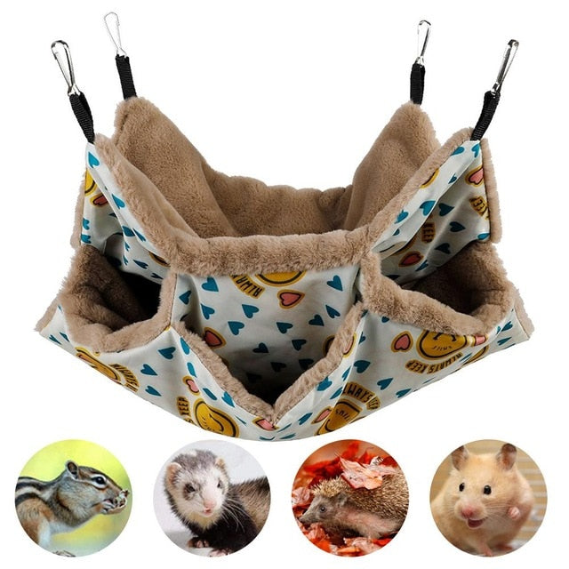 Small Pet Bed Hamster Hammock Double-layer Hammock Hanging Bed