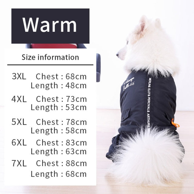 HOOPET New Pet Clothes Warm Cotton Leisure Style Autumn Overalls for Dogs winter Coat Large Dog Prints Down Jacket Dog