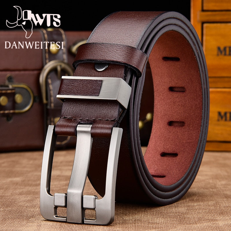 [DWTS]men belt male high quality genuine leather fancy vintage