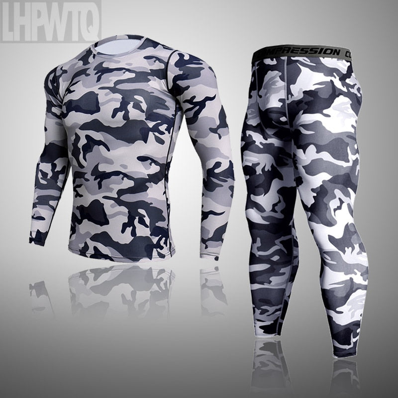 Men's Thermal Underwear  Camouflage  Long Johns Set