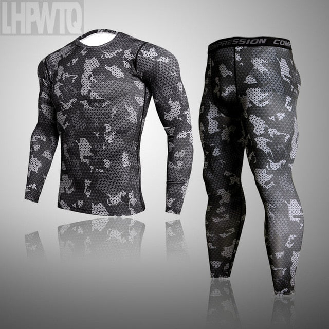 Men's Thermal Underwear  Camouflage  Long Johns Set