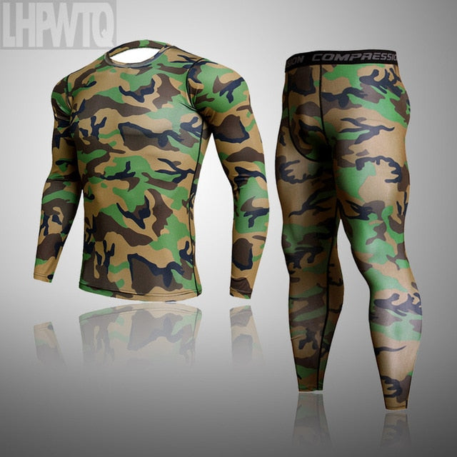 Men's Thermal Underwear  Camouflage  Long Johns Set