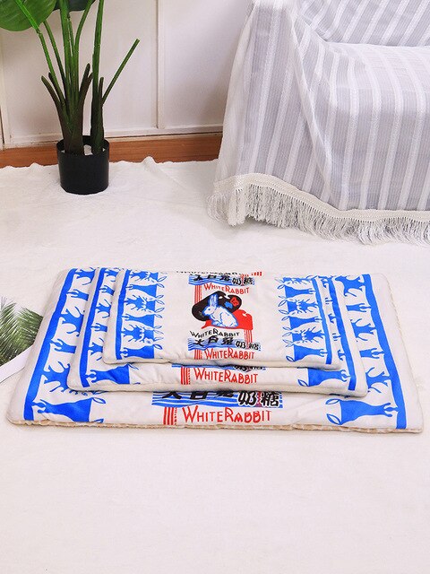 Pet Cat Dog Sleeping Bed Mat Soft Warm Flannel Blanket Poached Egg