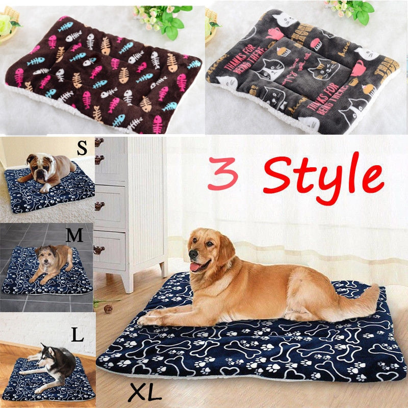 Large Pet Dog Cat Bed Puppy Cushion House Pet Soft Warm Kennel Dog Mat Blanket